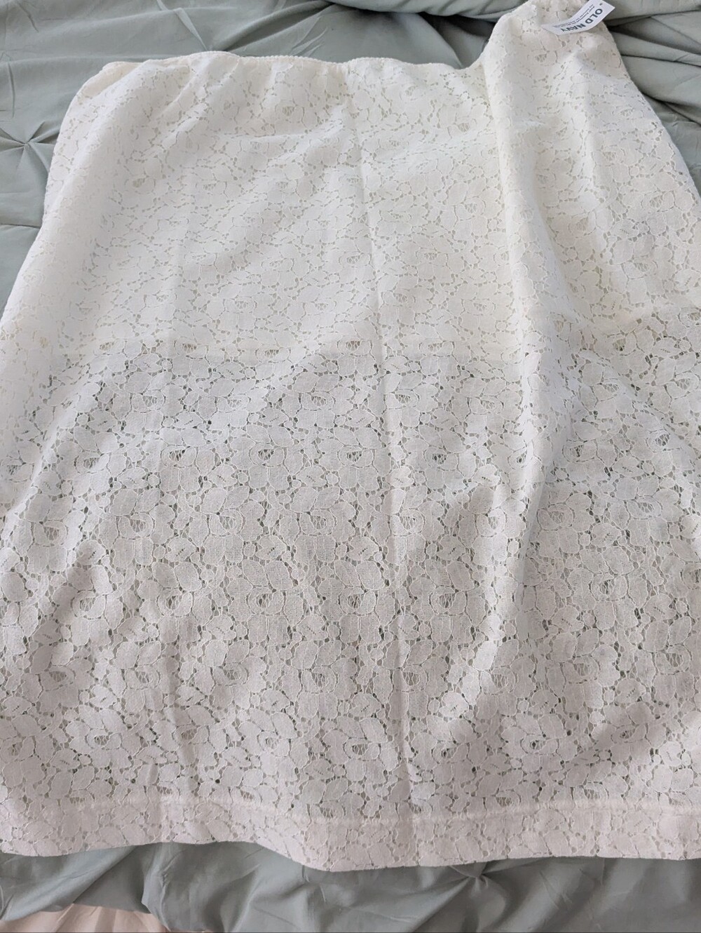 NWT Old Navy Ivory Lace Midi Skirt -size Xl - Picture 10 of 10